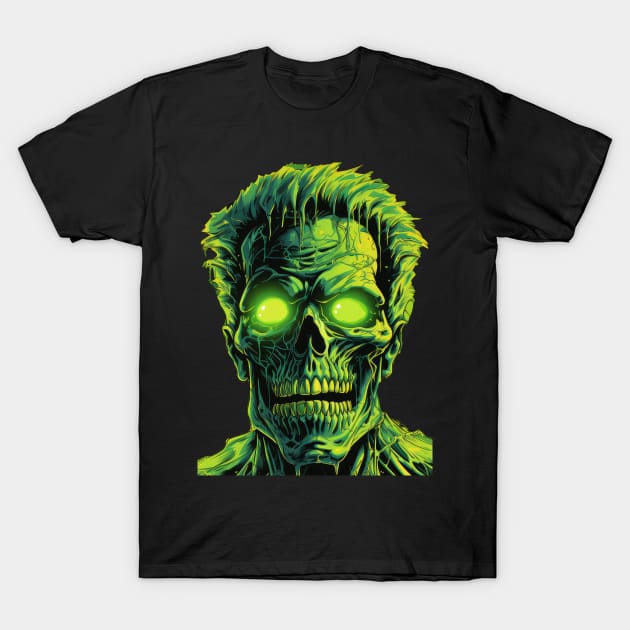 Green Zombie T-Shirt by AIDarkenstein